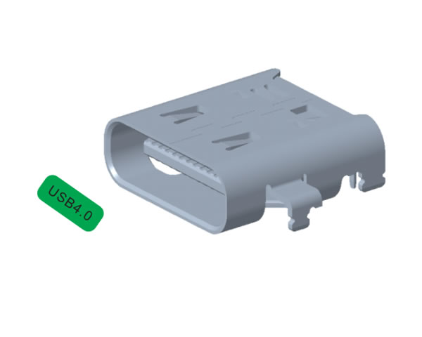 USB TYPE C 3.1 母座 無后蓋 單殼 雙貼SMT 沉板1.1mm，L=9.17mm